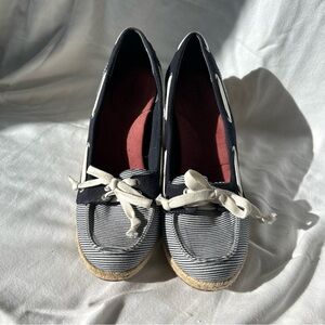 Sperry Navy Striped Women's Shoes